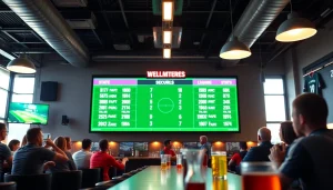 บานผลบอล แสดงคะแนนฟุตบอลบนหน้าจอทันทีในบาร์กีฬาที่มีผู้ชม