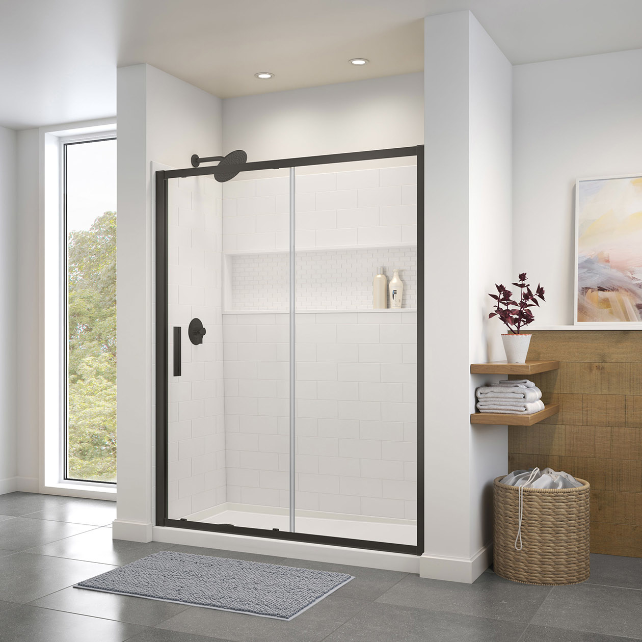 Elegant Showers | Transform Your Bathroom with a sliding shower door for Modern Style