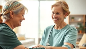 Assisting seniors with daily tasks in austin senior home care, showcasing a warm environment.