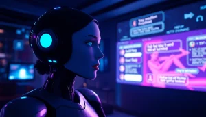 Interactive NSFW chat AI interface showcasing engaging avatars and chat elements.