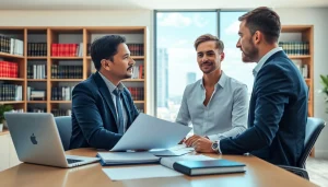 Auto Injury Lawyer Clearwater FL consulting with a client in a bright, professional office.