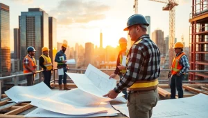 Engaging Manhattan Commercial General Contractor overseeing a vibrant construction team on-site.
