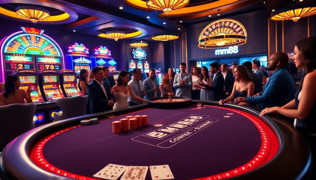 Experience the excitement of mm88 with vibrant casino blackjack and slot machines.