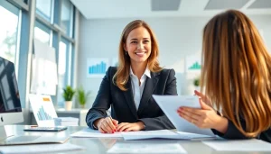 Profesjonalna księgowa Marzena Owczarzak oferująca Usługi księgowe w nowoczesnym biurze.