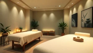 하남마사지 스파 환경, 편안한 마사지 테이블과 이완을 위한 에센셜 오일 포함.