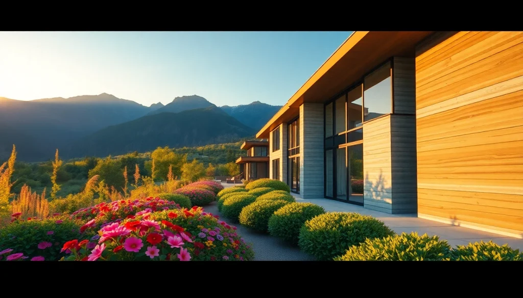 Rock View Road Revival features a modern architectural design surrounded by serene nature, inviting tranquility.